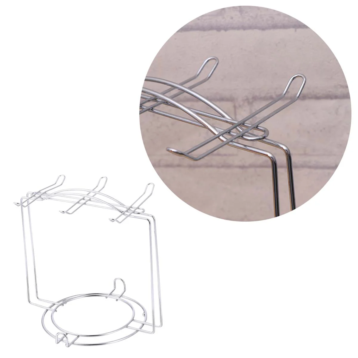 

Glasses Storage Drying Rack Stainless Steel Dish Drainer Kitchen Organizer