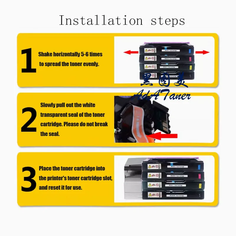 CFDFDA MC240FW Cartouche De Toner Compatible De Remplacement Pour Richo 408451 408452 408453 408454, Cartouche De Toner à Haut Rendement Fonctionne Avec MC240FW PC200W Imprimantes,Cyan