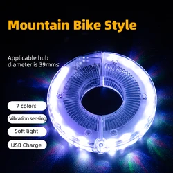 ROCKBROS Smart LED Bicycle Wheel Warning Light with Vibration Sensing Technology (LD79 MTB style)
