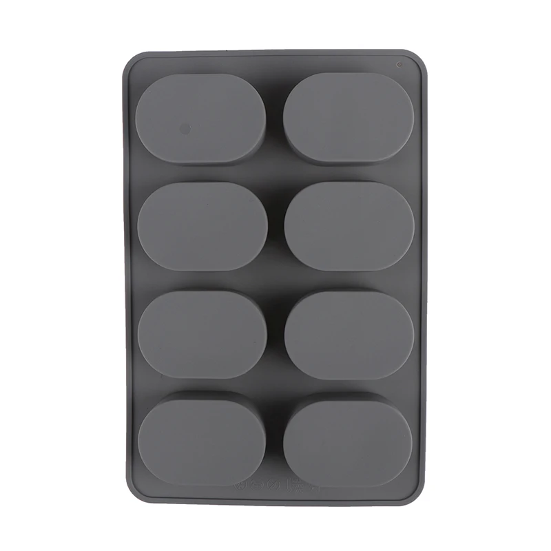 1pc Silicone Cake Mold Hand Soap Mold 8-hole Oval Jelly Soap Gifts Handmade Accessories