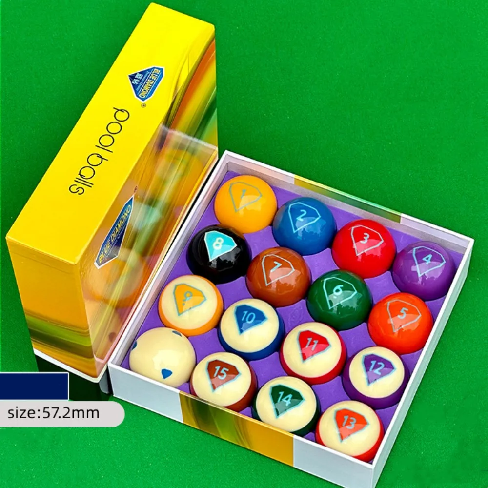 Blue Diamond Premium Quality Phenolic Resin Billiard Pool Ball Set 2-1/4"