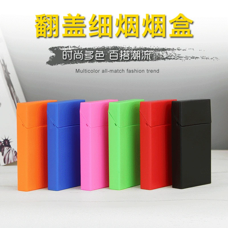 Plastic Cigarette Case Box Multi-Color Portable Thin Cigar Storage Case Pocket Smoking Holder Anti-Collision Storage Container
