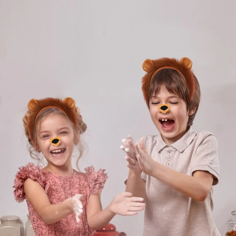 Halloween Lion Dress up Costume Hairband Tail for Kid Birthday Parties anime cosplay tails halloween mask props halloween fairy wings halloween costume cane superhero cosplay costume