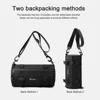 Men Crossbody Bag Nylon Round Cylindrical Backpack Rucksack Cross Body Shoulder Bag Travel Male Sling Side Messenger Chest Bag 5