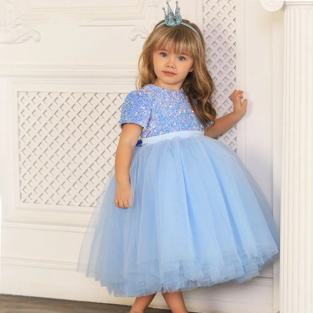 

Fluffy Satin Square Neck Sleeveless Appliqué Flower Girl Dresses Wedding Birthday Celebration Formal Wear Events Children's