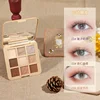 NOVO Embroidered 9-Color Eye Shadow Palette Glitter Pearly Eyeshadow Nude Long Lasting Korean Charming Eyes Makeup Cosmetics 3
