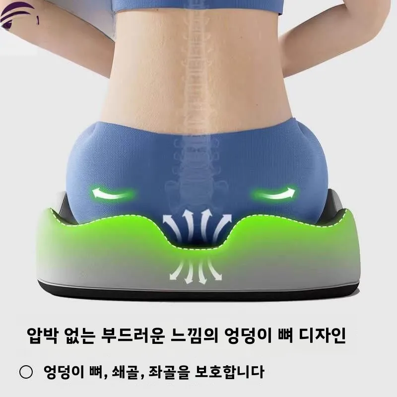 사무실 및 차량용 등받이 쿠션 여성용 모델 일체형 등받이 패드 피로 방지 시트 쿠션 건강 관리 패드