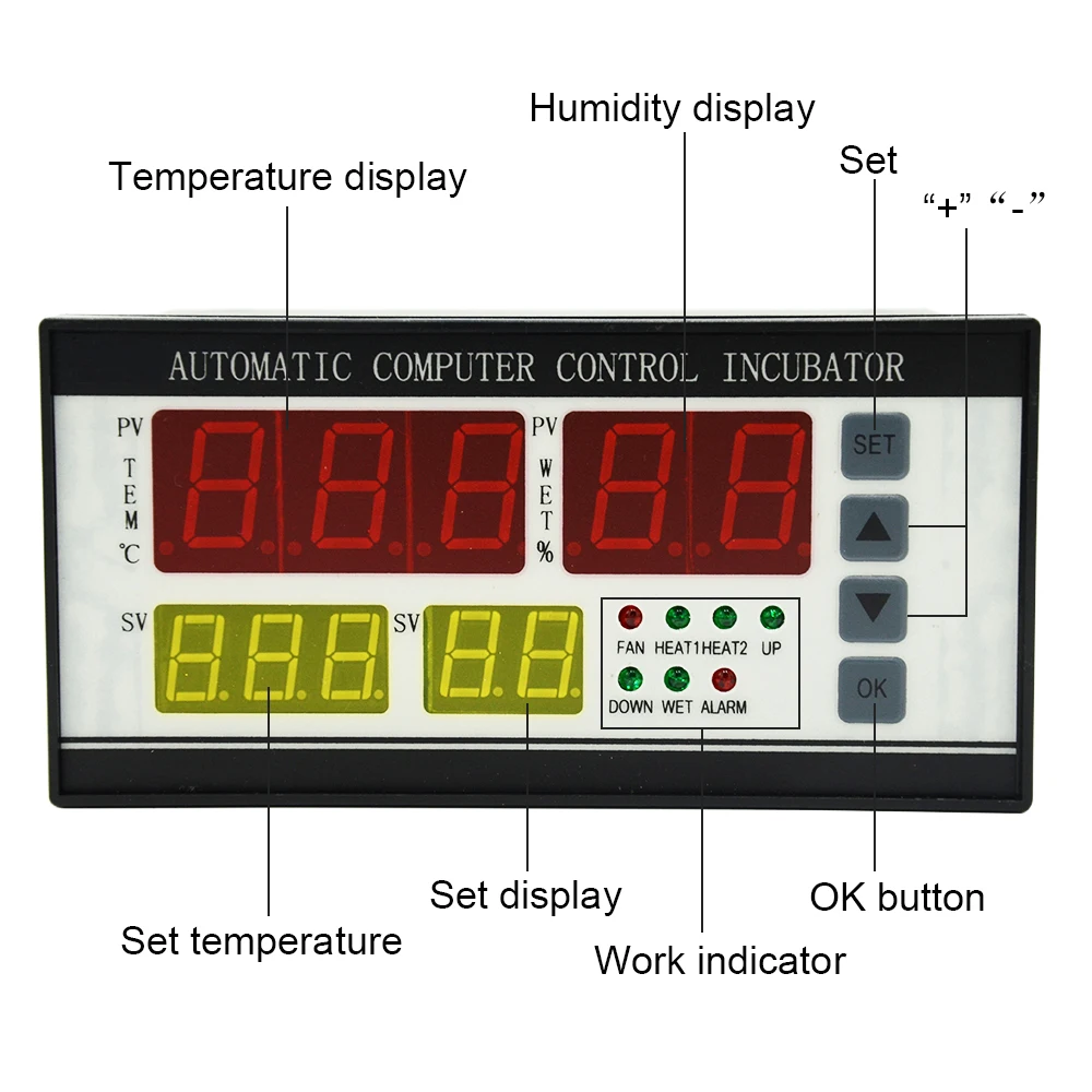 220V XM-18 Controller Hatchery Machine Digital Temperature Humidity Automatic Incubator Controller Egg Brooder Accessories