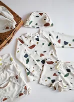 deer jonmi 2024 New Summer Baby Boys Printed Swimwear Sets Long Sleeve Tops Shorts 2pcs Sun-proof Toddlers Kids Swimsuits Outfit 5