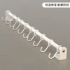 Kitchen Utensil Rack Pots and Pans Hanging Rack, Wall Mounted Stainless Steel Lid Cooking Utensil Hanger Sliding Hooks for Spoon 5
