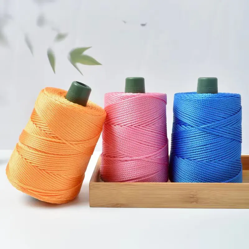 1pc 230g Crocheting light weight Rope cool Hollow yarn to crochet Summer Sun Hat Hand Knitting thick threads bag hat Cushion 4