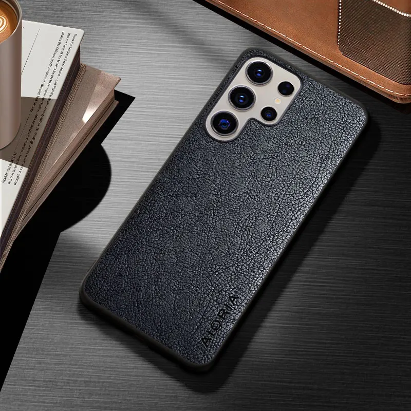 Vintage Leather Solid Color Phone Case Cover
