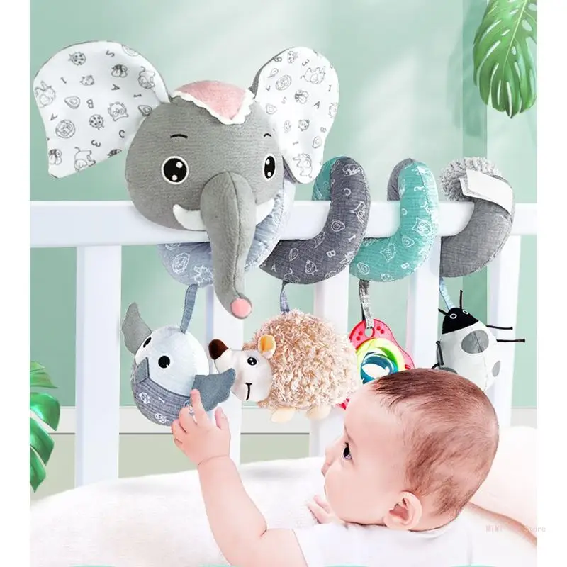 

Crib Toy Spiral Plush Stroller Hanging Rattle Teether Baby Funny Gift