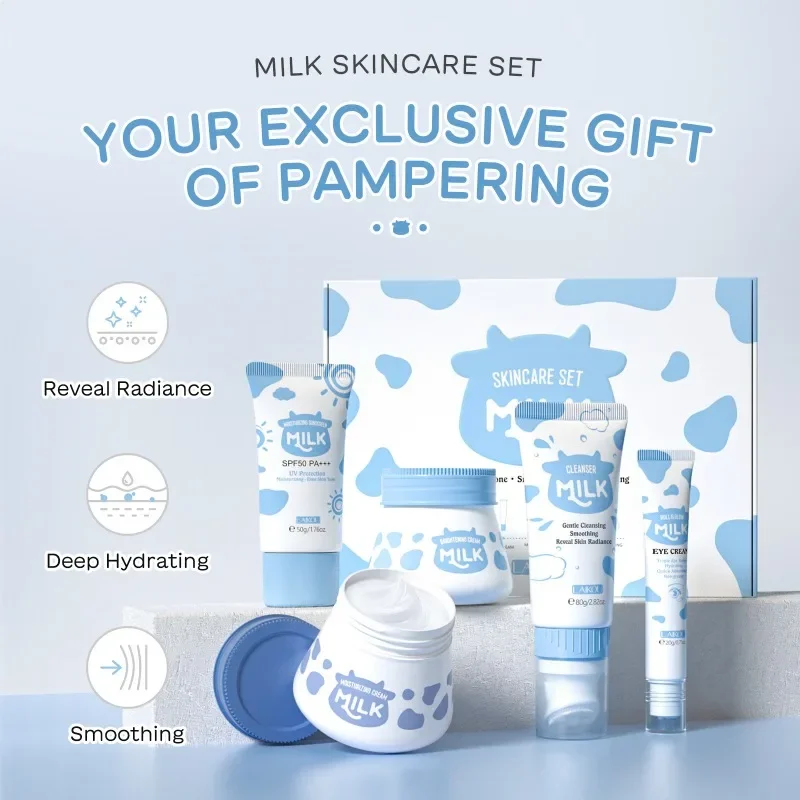 LAIKOU Milk Skin Care Set 5-Piece Moisturizing Facial Care Set