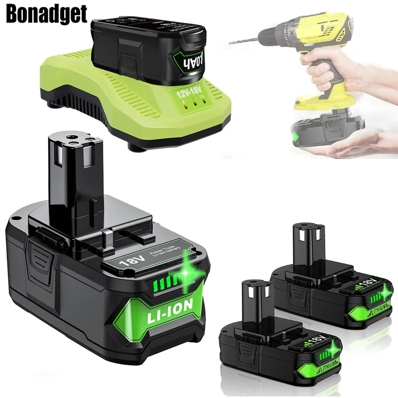 PDstation 2Pack Pour Ryobi 18V Batterie 7.0Ah Lithium ONE Plus P108 P107 P105 P104 P103 P102 Rb18l50 Rb18l40 Replacement For Ryobi 18v Cordless Tools 70396030