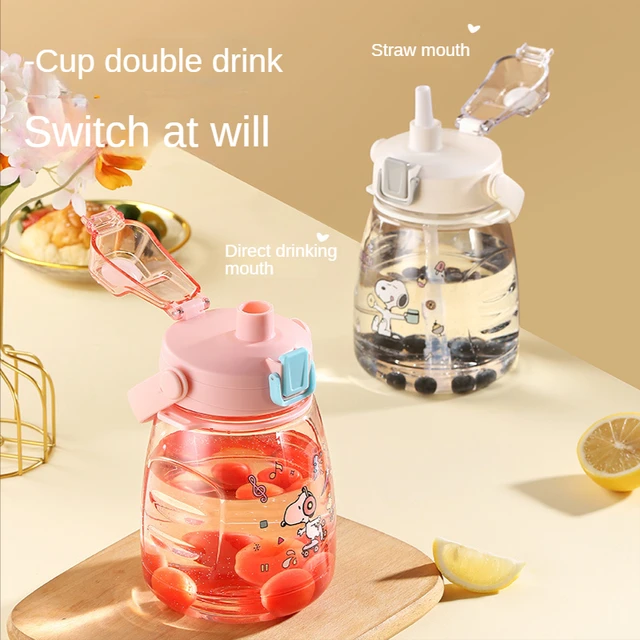 SunSunrise Drinking Bottle Cute Portable Plastic Milk Cartoon Shaker Bottle  for Kids 