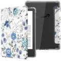 White Blue Floral