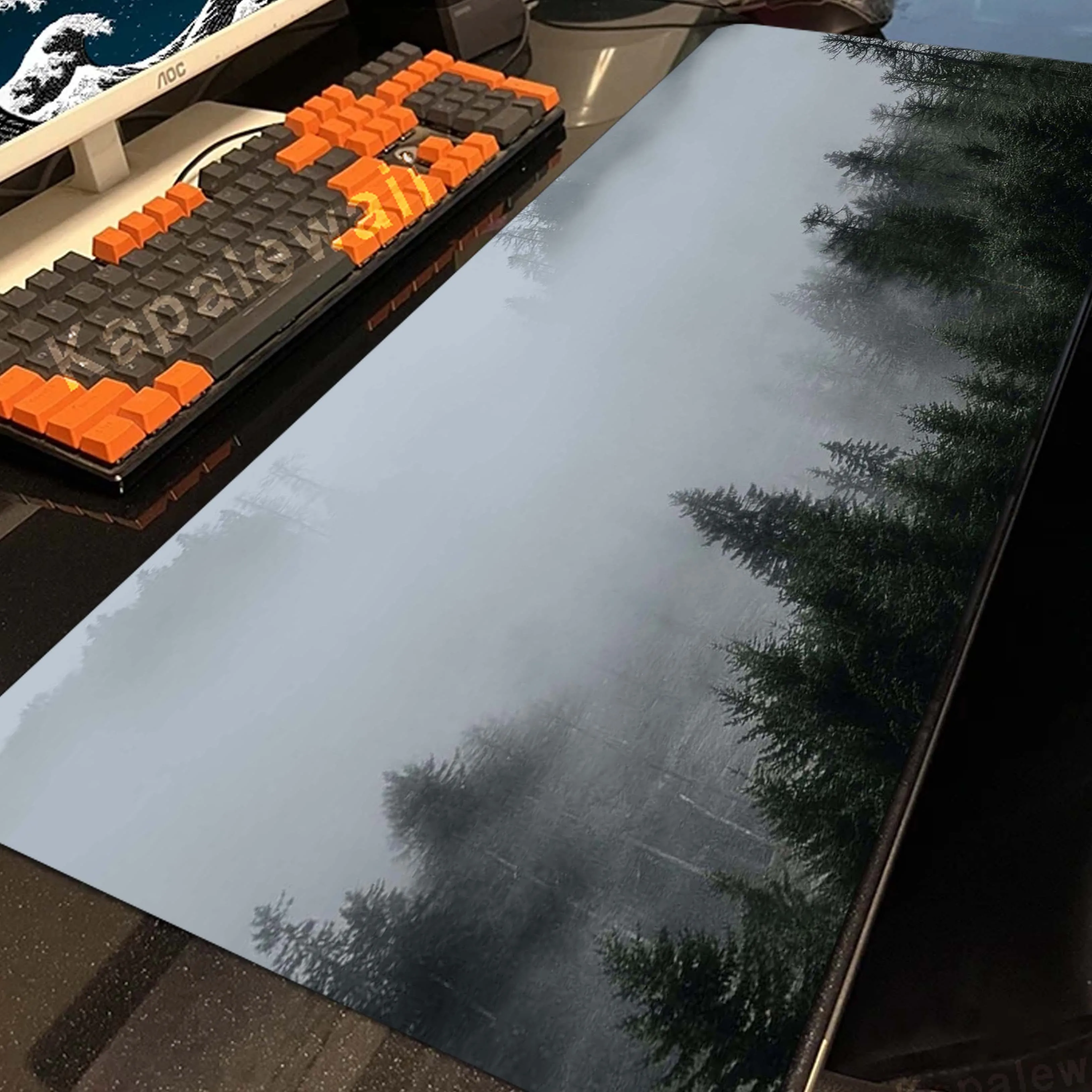 

Misty Forest Pattern Mouse Pad Office Mousepad Gaming Speed Keyboard Pads Table Carpet Tapis De Souris Computer Gamer Desk Mat