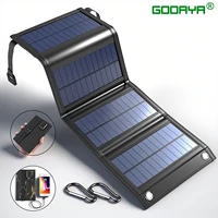 4 fois 100 W panneau solaire pliable 20 w/h panneaux solaires portables chargeur rapide USB 5 V DC panneau solaire plein temps alimentation mobile 1