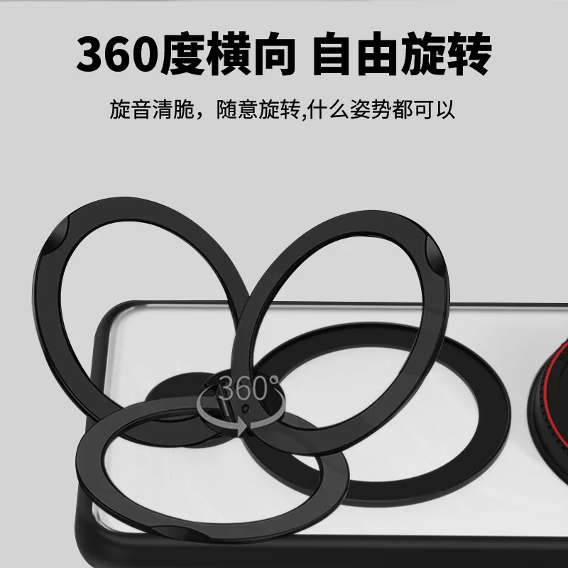 Luxury Matte 360° Rotating Stand Magnetic Case Cover with Bumper Protection
