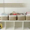 Fabric Storage Basket Foldable Linen Storage Box for Nursery Home Collapsible Canvas Shelf Basket Wardrobe Bedroom Organizers 2