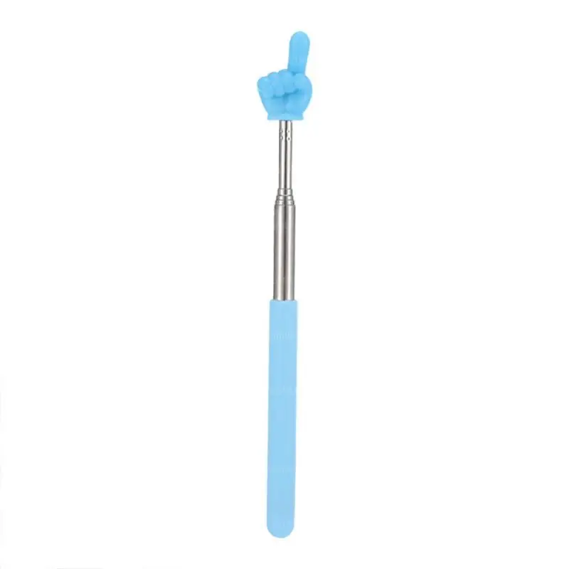 Back Scratchers Stainless Steel Telescopic Massage Rod Finger Design Teaching Stick Extendable