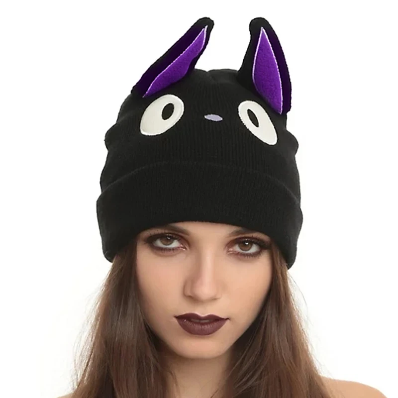 Cartoon Cute Anime CAT Hat Delivery Service Cat Black Cat Beanie 