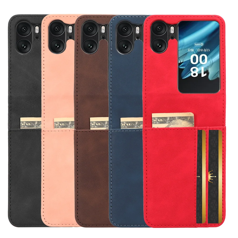 Per Oppo Find N2 Flip Case Cover Premium Leather Wallet Leather Flip Multi-Card Slot Cover Per Oppo Find N2 Flip 5G Phone Case