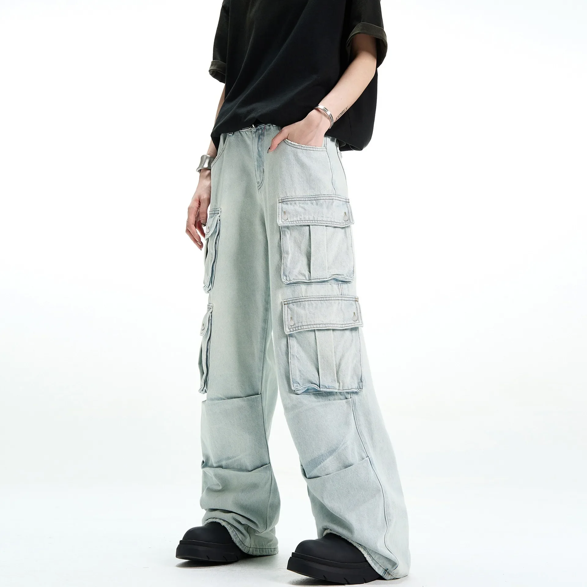 DC American Multi-pocket Loose Straight Slim Pants