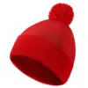 Trapper Hat With Glasses Red White Hat Christmas Cuff Knit Hat With A Yarn Bobble On The Hat Top Winter Face Wool Pullover Hat 5