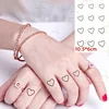 Waterproof Temporary Tattoo Sticker Black Hand Drawn Heart Design Body Art Fake Tatto Flash Tatoo Finger Wrist Ankle Female 2
