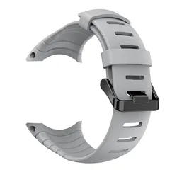Silicone Sport Wristband Replacement for Enhanced Comfort and Style (Gray)