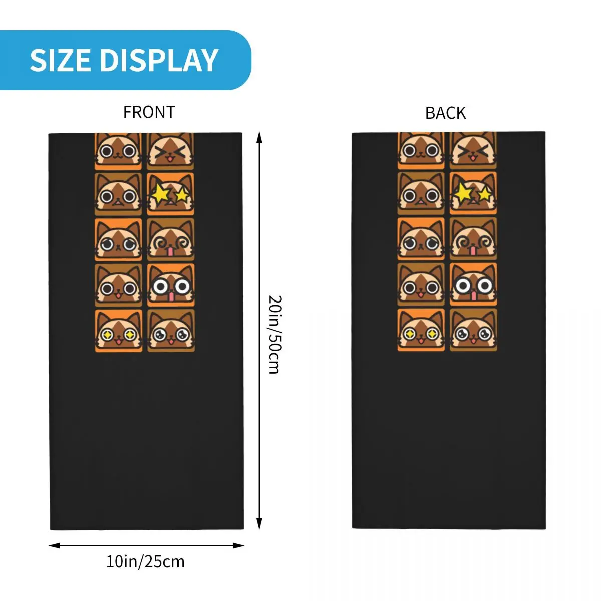 Monster Hunter Airou Faces Neck Gaiter Bandana Scarf Face Mask Sports Anti-uv Sun Protection