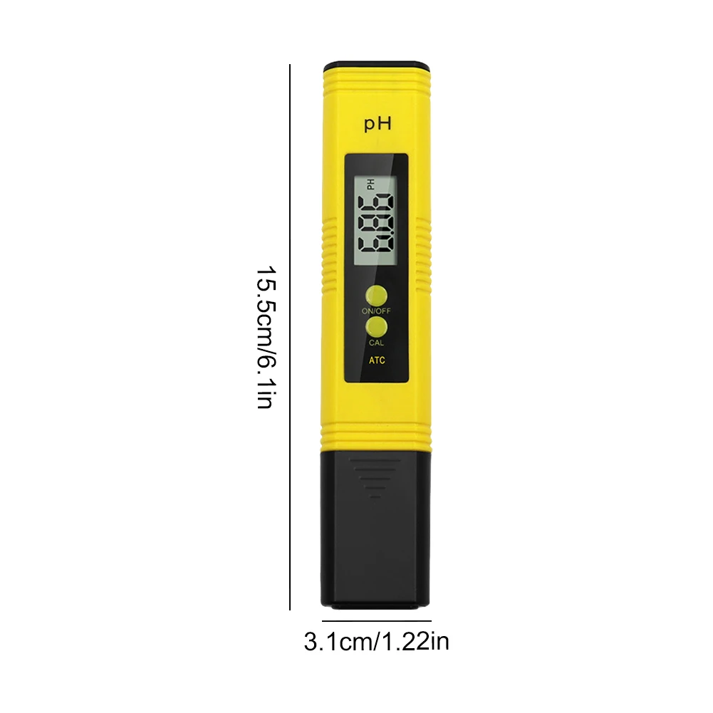 PH Meter Aquarium Pocket Pen 0.01 High Precision for Water Quality Tester with 0-14 Measurement Range for Aquarium Swimming Pool