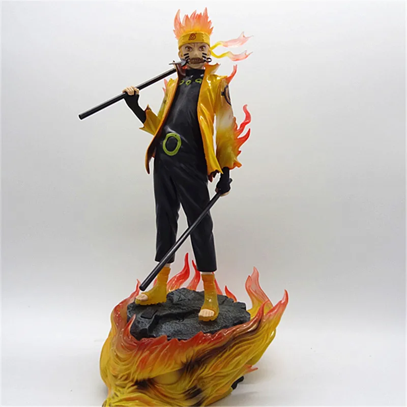 

Anime NARUTO GK Door-god Uzumaki Naruto Luminescent Standing Posture Statue PVC Action Figure Collectible Model Toy Boxed