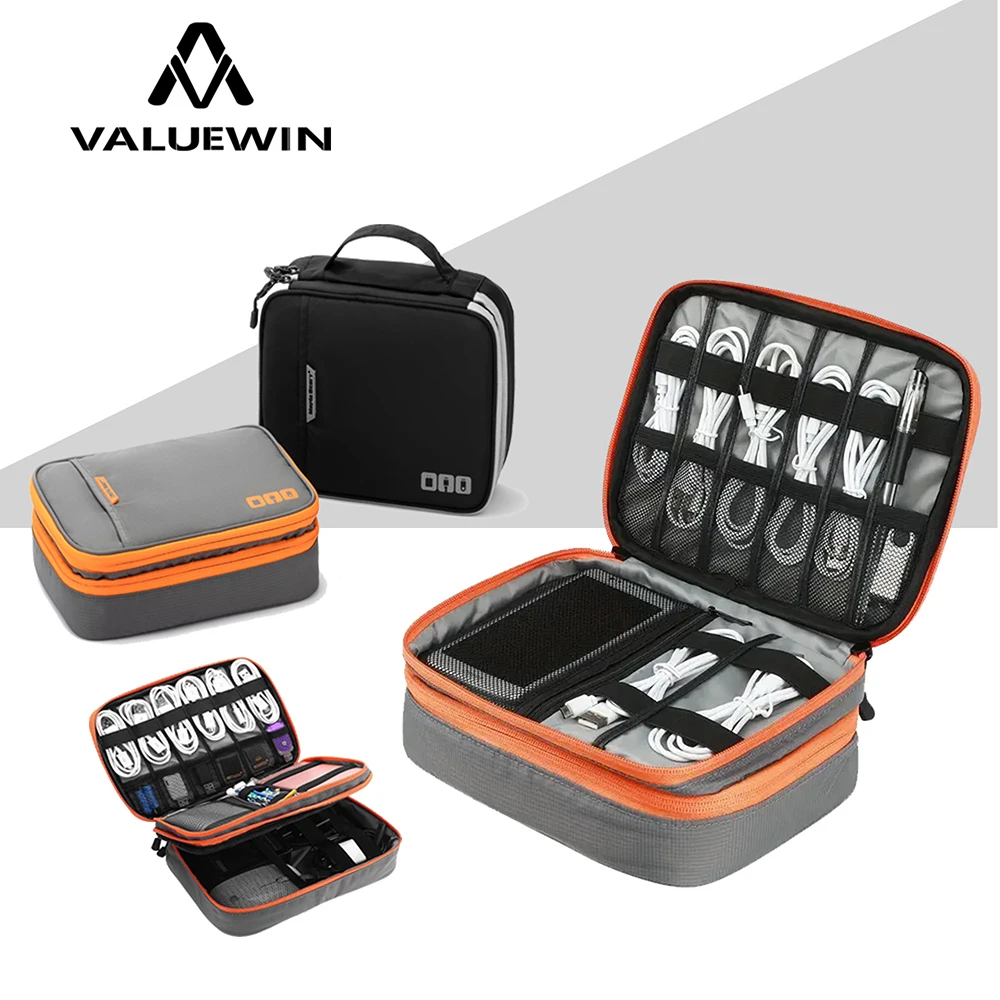 귀엽고 실용적인 0.5mm 카피바라 자동 연필 4개 세트 9 휴대용 USB 데이터 라인 충전기 플러그 보관 가방, 디지털 전자 정리함 파우치, 여행용 케이블 정리함 케이스