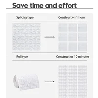 3D Foam Brick Wall Panels Stickers Self Adhesive Waterproof Living Room Wallpaper Wall Decal Home Decor Wallcovering TV Backdrop 5