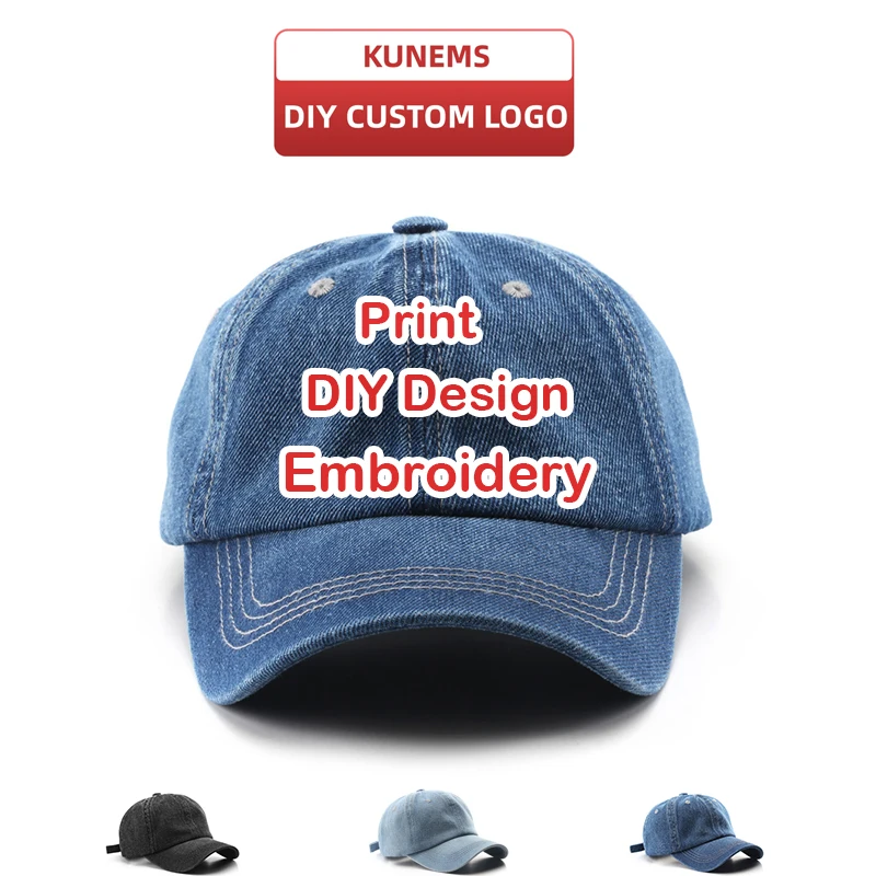 

KUNEMS Custom Embroidered Baseball Caps for Men and Women Customized Logo Men's Cap Summer Sun Hats Embroidery Print Text Design