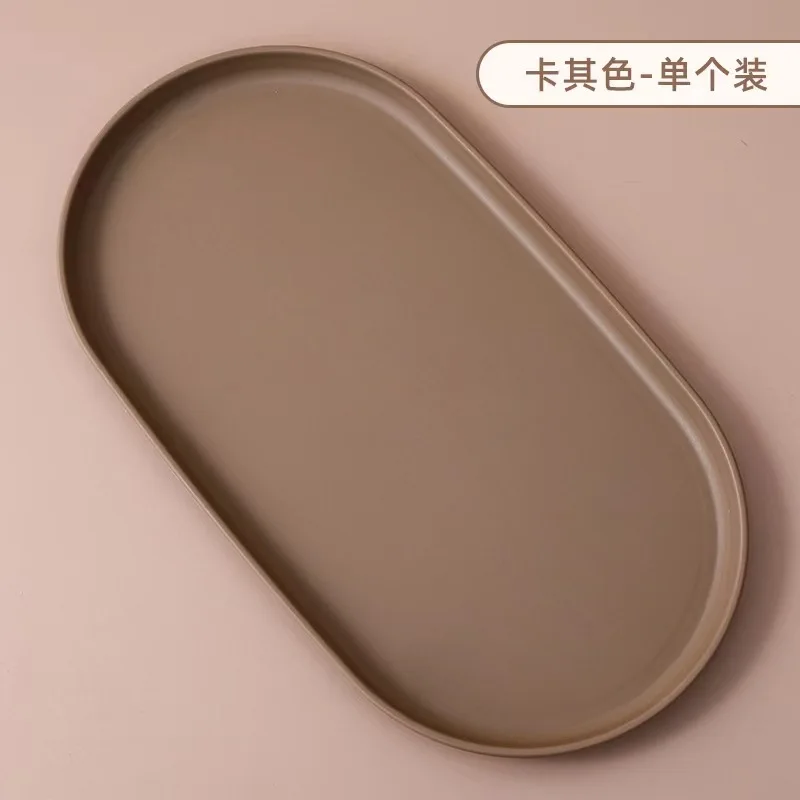 Big Multicolor Oval Plate Jewelry Key Tray Desktop Organizer Plate Multifunctional Decorative Kitchen