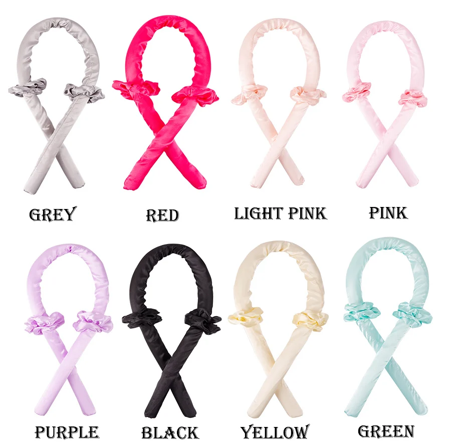 Description Picture 3 of itemHeatless Hair Curls Lazy Curler Headband Make Hair Slik Satin Heatless Curling Rod Soft And Shiny Hair Curler Hairdressing Tools