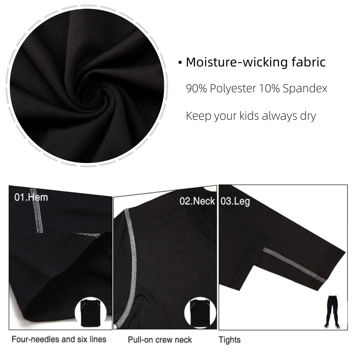Winter Sports Suit for Children Quick Drying Thermal Underwear Boys Girls Compression Sportswear for Basketball Football