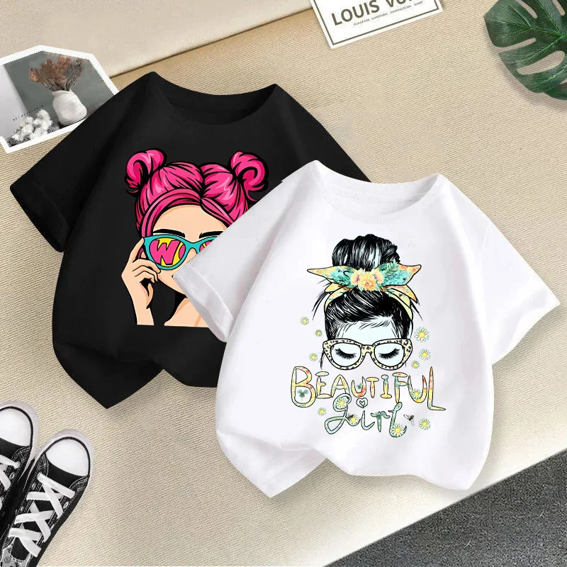 Children's New T-Shirt Summer Children's Short-Sleeved T-Shirt Boys and Girls Casual Tops Boys and Girls Fashion Summer Tide 2