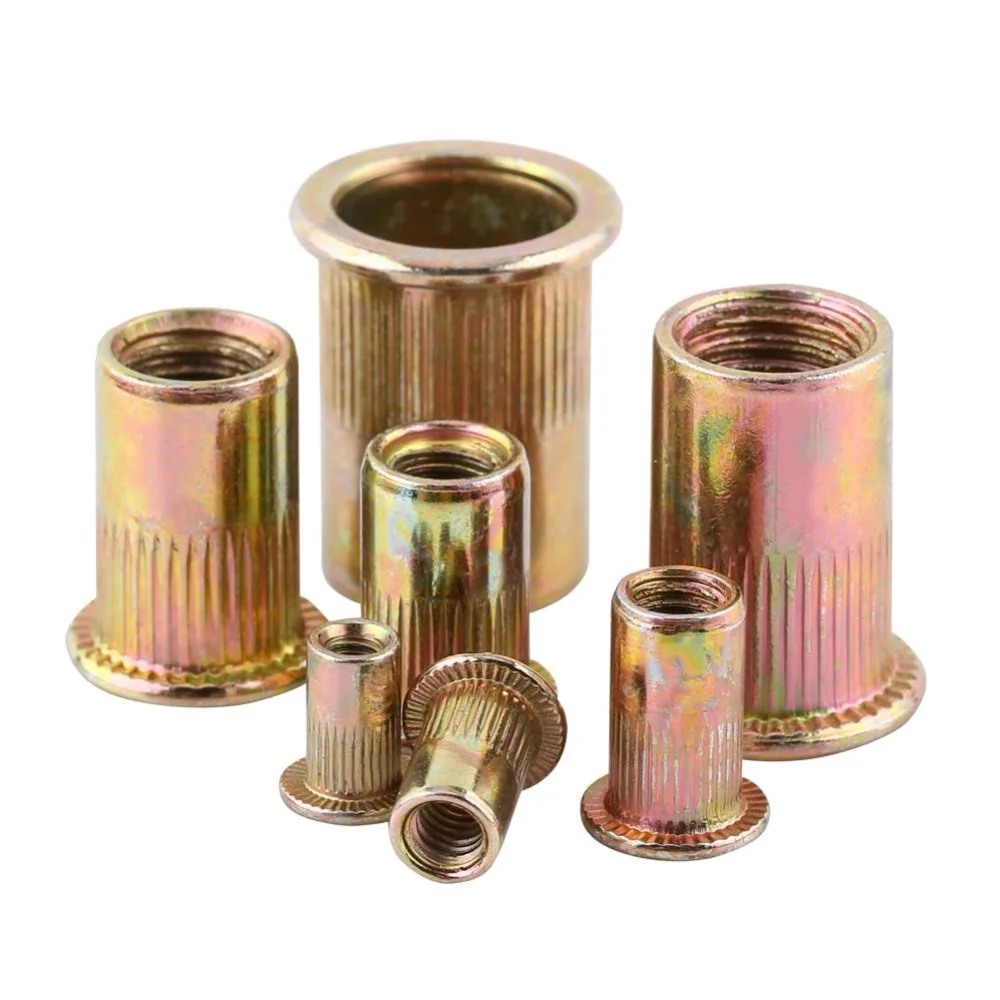 Rivet Nut 10/20/50PCS M3-M12 Carbon Steel Rivnuts Blindnuts Nuts Insert Tools