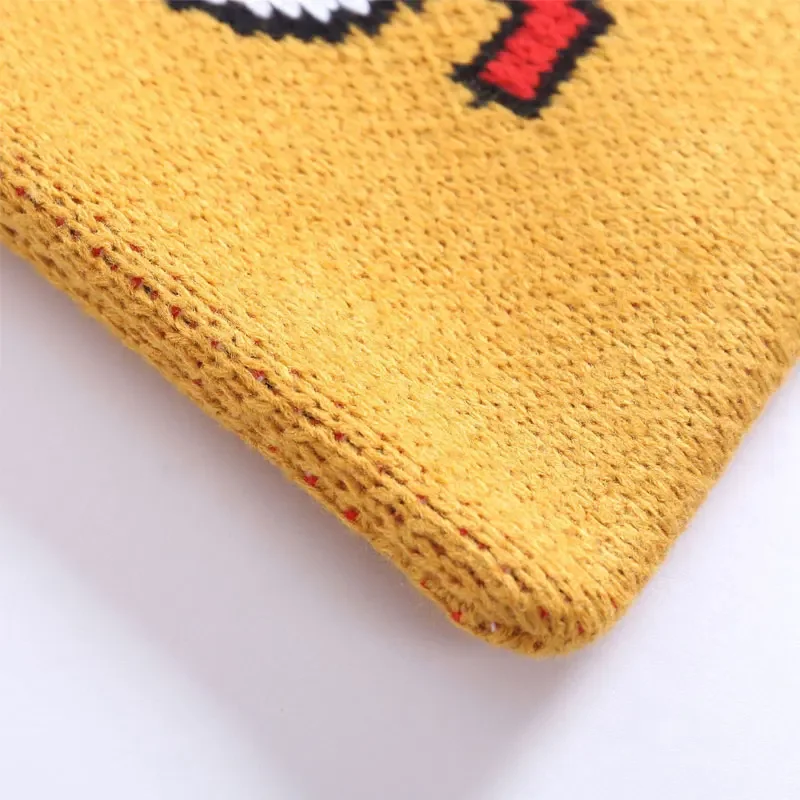 YoReAi Women Knitting Shoulder Bags Cute Duck Ladies Cartoons Handbag Casual Tote Literary BookBag Wool Shopping Bag For Girls