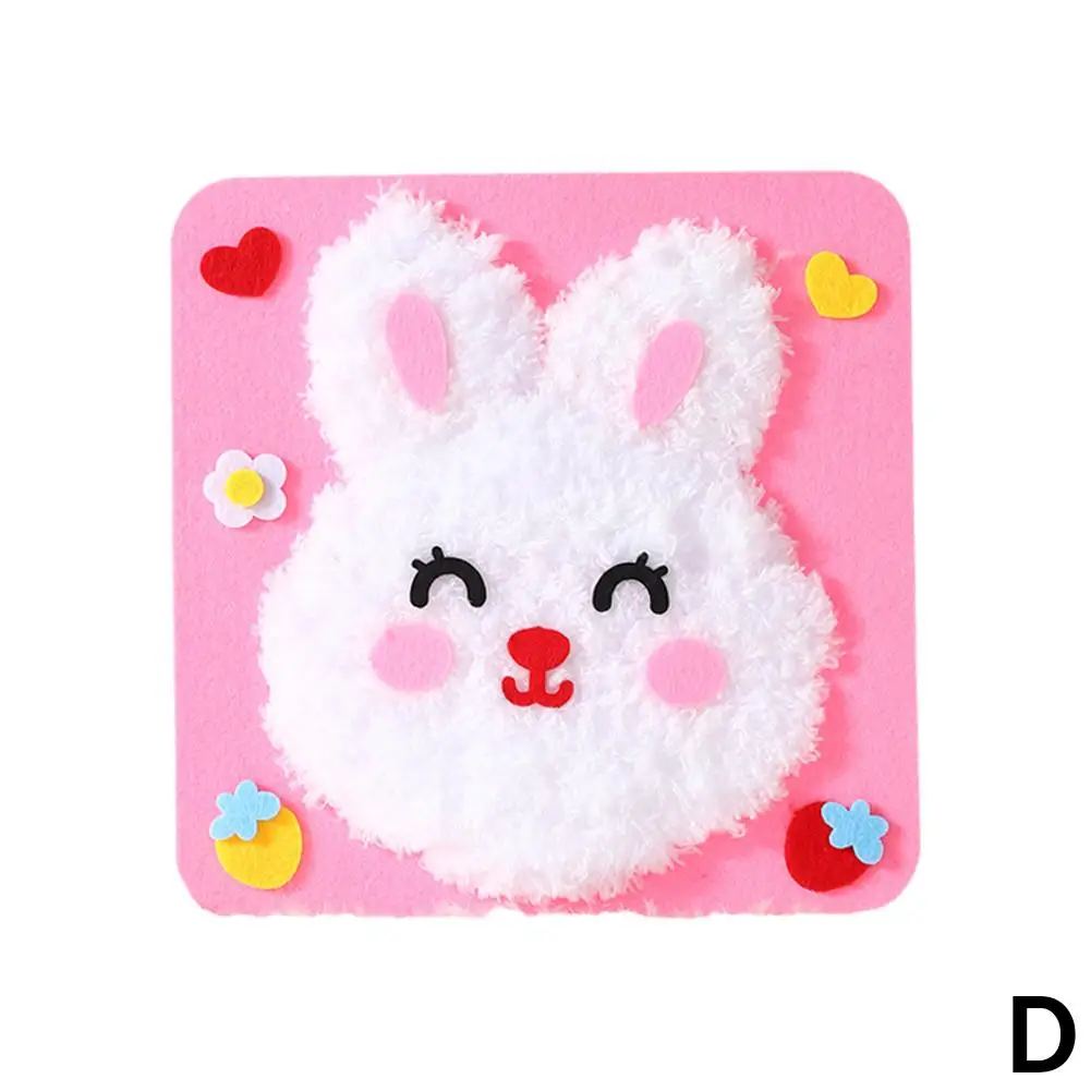 Whimsical Children's DIY Embroidery Kit with Soft Yarn and Cartoon Patterns
