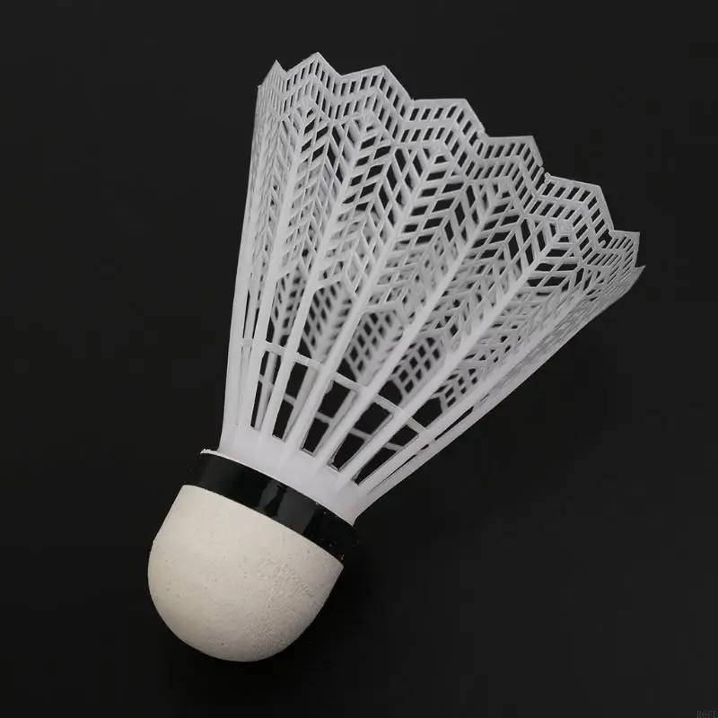 R6FE 12Pcs White Badminton Plastic Shuttlecocks Indoor Outdoor Gym Sports Accessories