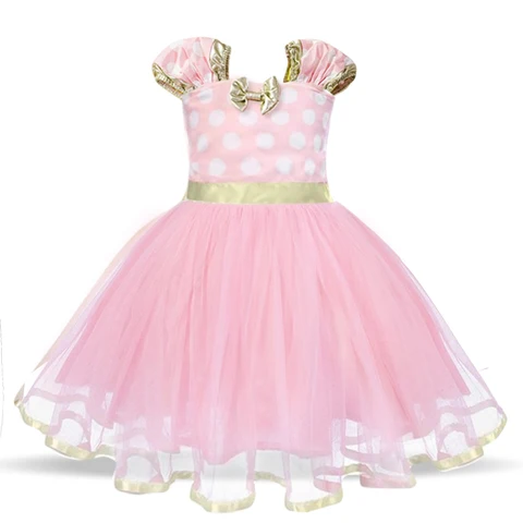Baby Girl's Halloween Polka Dot Tutu Dress Princess Cosplay Party Costume Kids New Year Sequin Ball Gowns For 1 2 3 4 5 Years