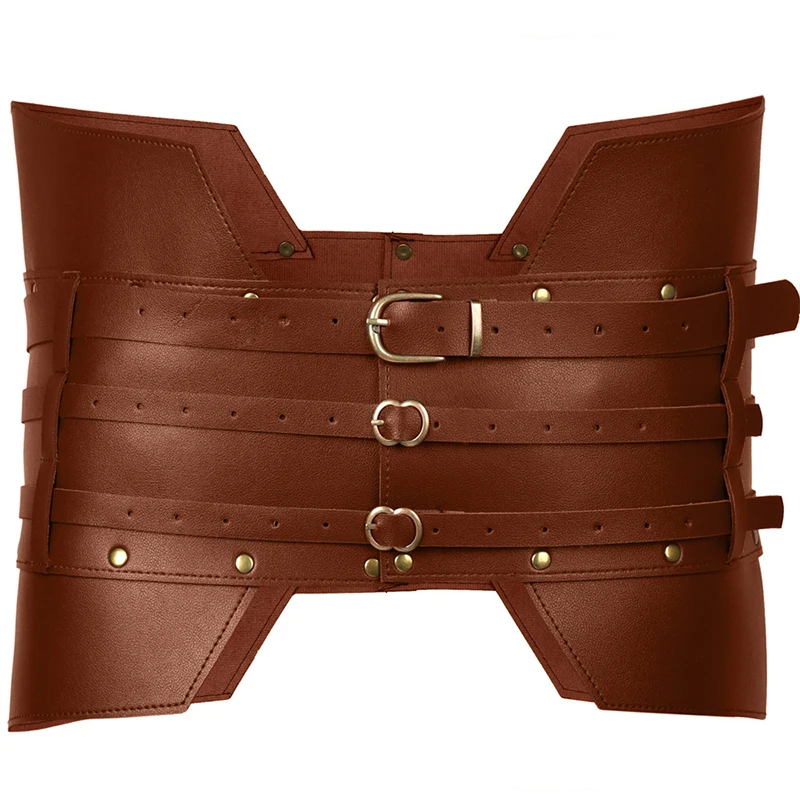 GORGECRAFT Costume da Cavaliere Medievale Leggings in Pelle PU Corsetto Cintura Scialle da Uomo Mantello Rinascimentale con Spalle Sciarpa Fibbia Bracciali Protezione da Polso Halloween Cosplay Nero