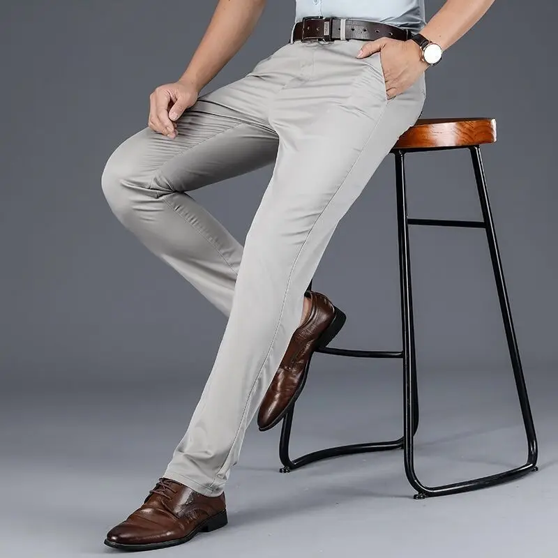 British Style Men High Quality Casual Dress Pant Men Design Slim Trousers Formal Office Social Wedding Party Dress Suit Pant S10 business pants suit pants men pants