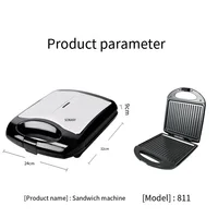 Electric Sandwich Maker Large Panini 1400W Cooking Kitchen Appliance Breakfast Waffle Maker Anti Stick Coated Sheet 1